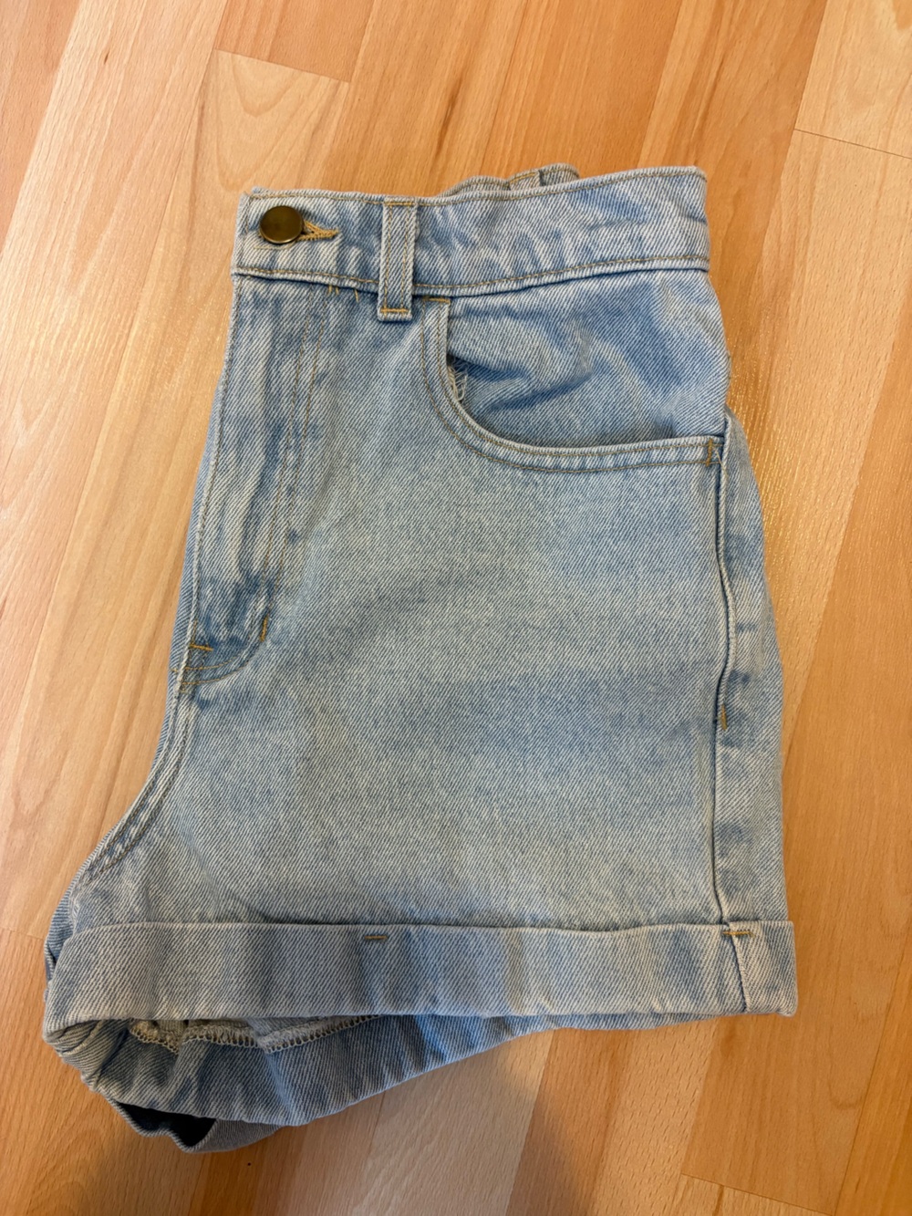 American Apparel Light Blue Denim Shorts
